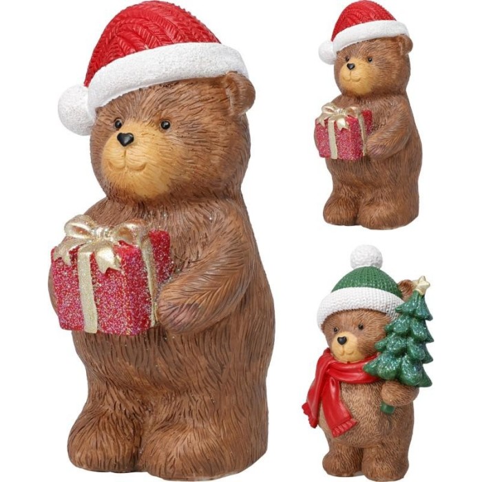 ORSO BRUNO CON PACCO E ALBERO H.15